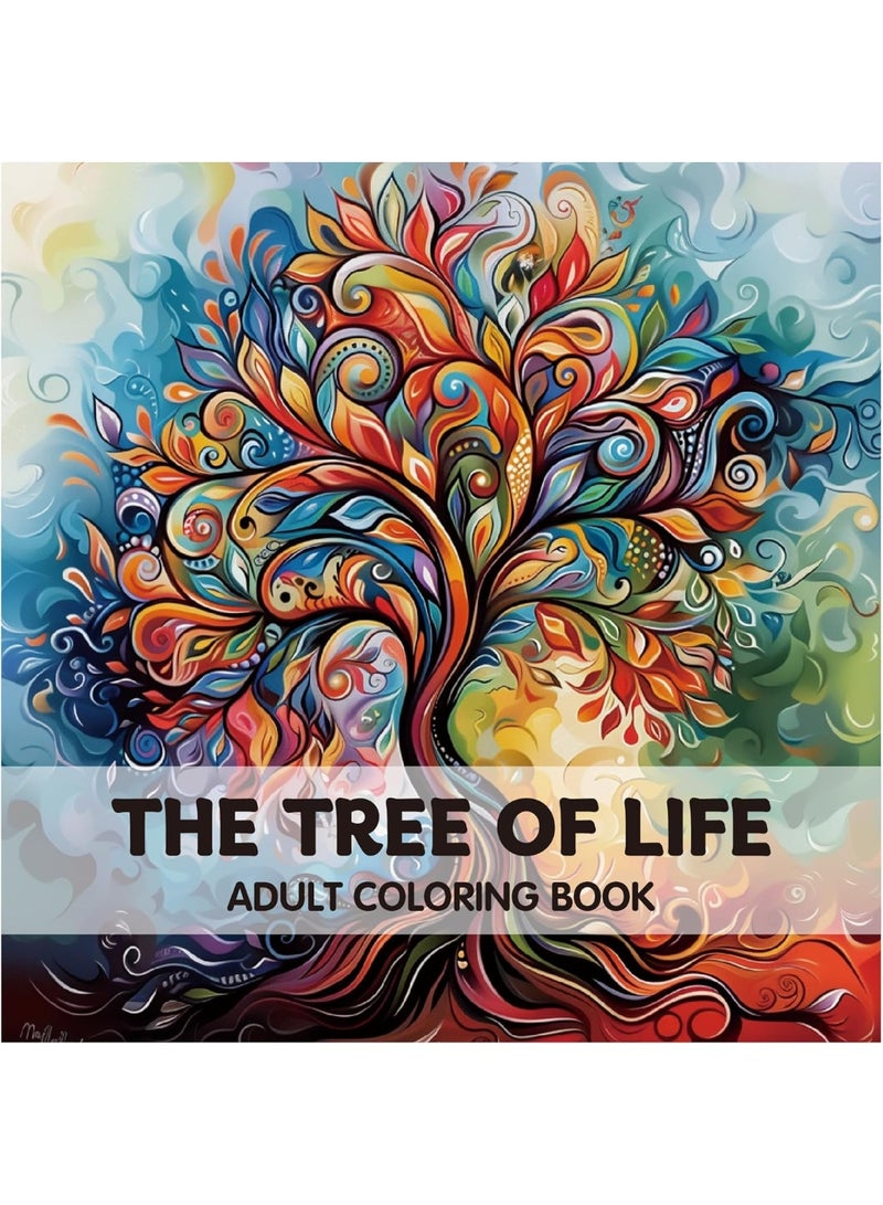 كابسترو مجموعة كتب تلوين مفصلة - 24 تصميمًا فريدًا للتلوين الإبداعي والاسترخاء | كتاب تلوين مصور للإبداع في المنزل وبعيدًا عن الشاشات - بموضوع شجرة الحياة - Image 1